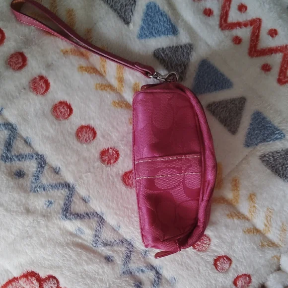 COACH Pink Wristlet Clutch - Picture 1 of 3